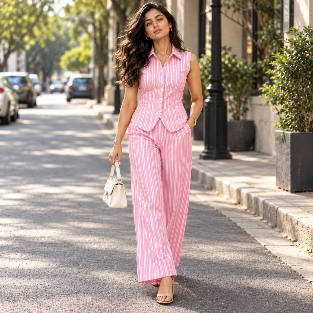 Rosewater Stripe Co-ord Set